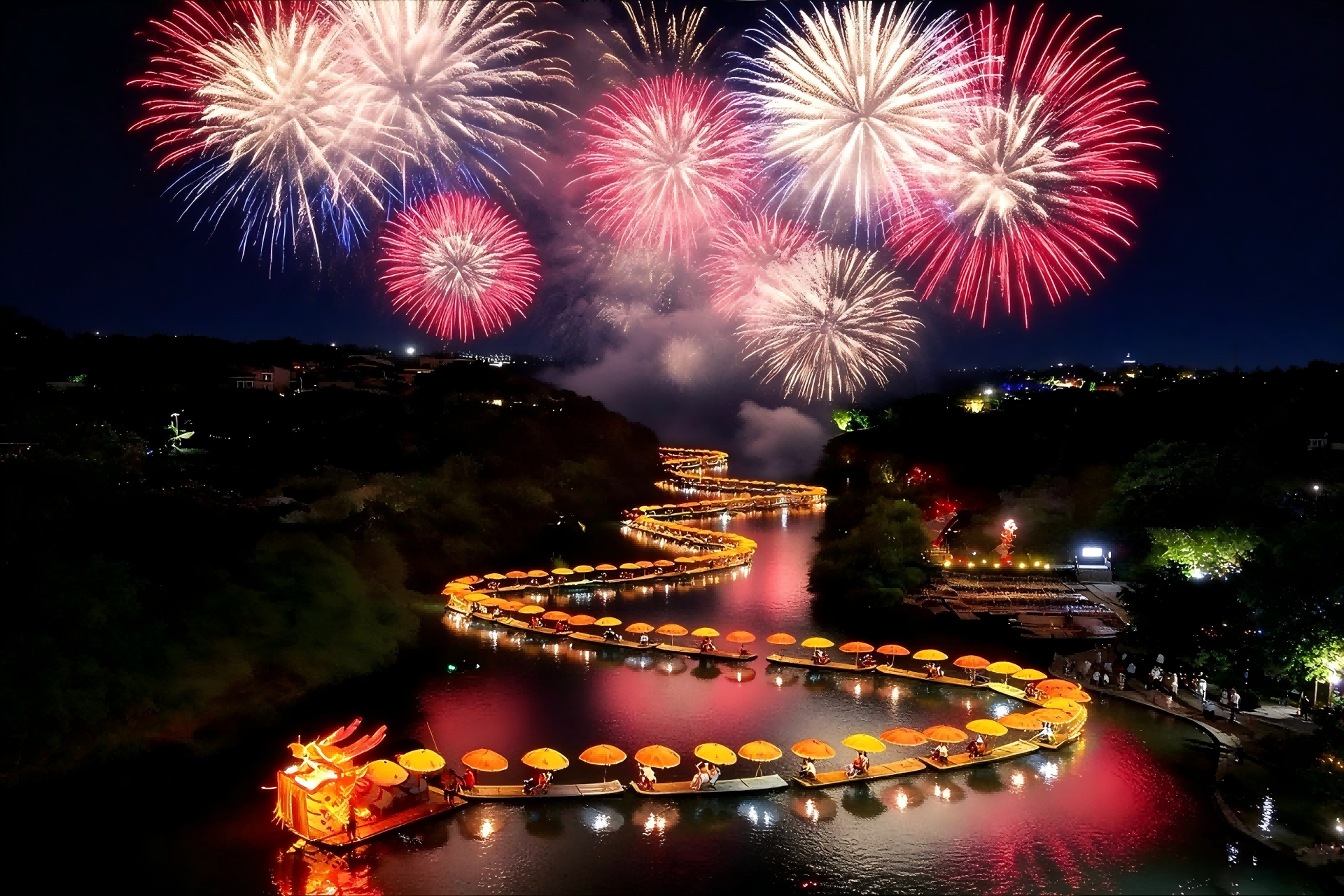 Yangshuo · Golden Dragon Gliding on Yulong River